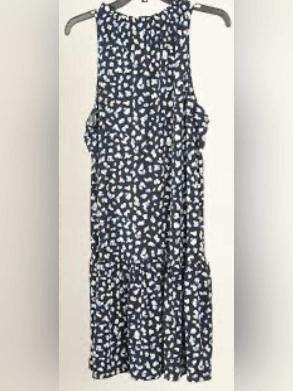 Banana Republic Navy and White Floral Midi Dress
